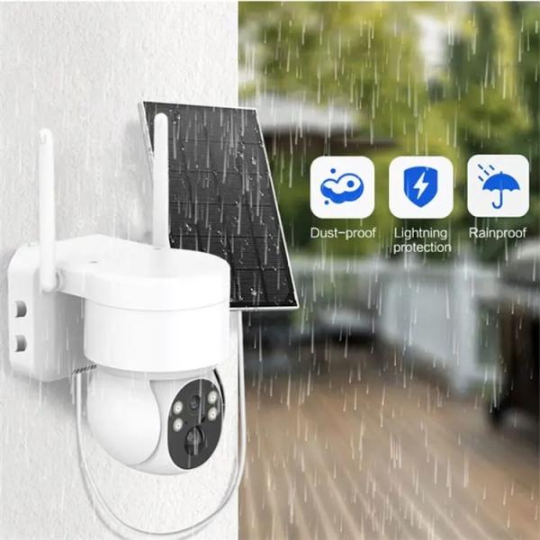 Wireless Outdoor PTZ Solar Cctv Camera Night Vision Camara De Seguridad Wifi