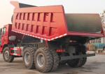 70 Mining Tipper Dump Truck , Euro 2 SINOTRUK HOWO 6x4 Dump Truck