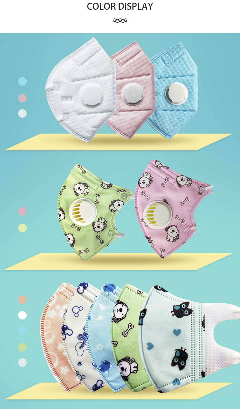 Ultrasonic Welding Disposable Kids Mask , 4 Layer Child Size Respirator Mask