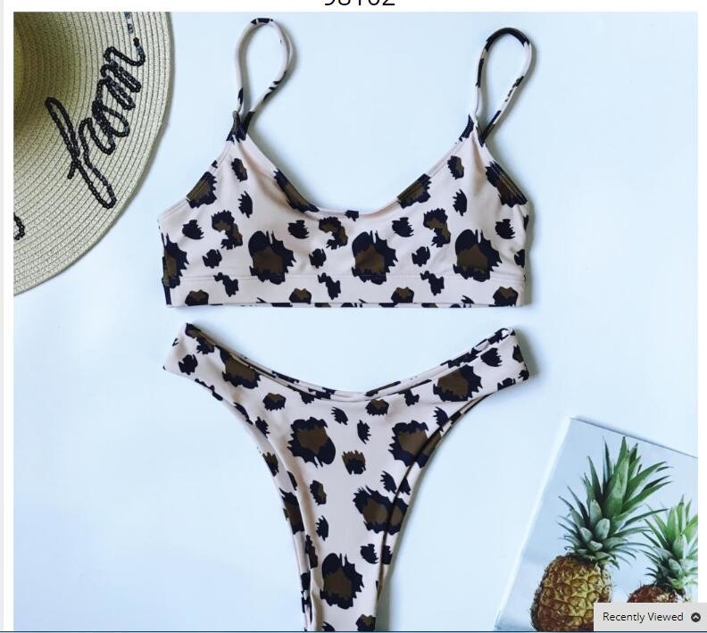 Womail Alluring Biquini Leopard Printed Bikini Push-Up Padded Swimwear Women's