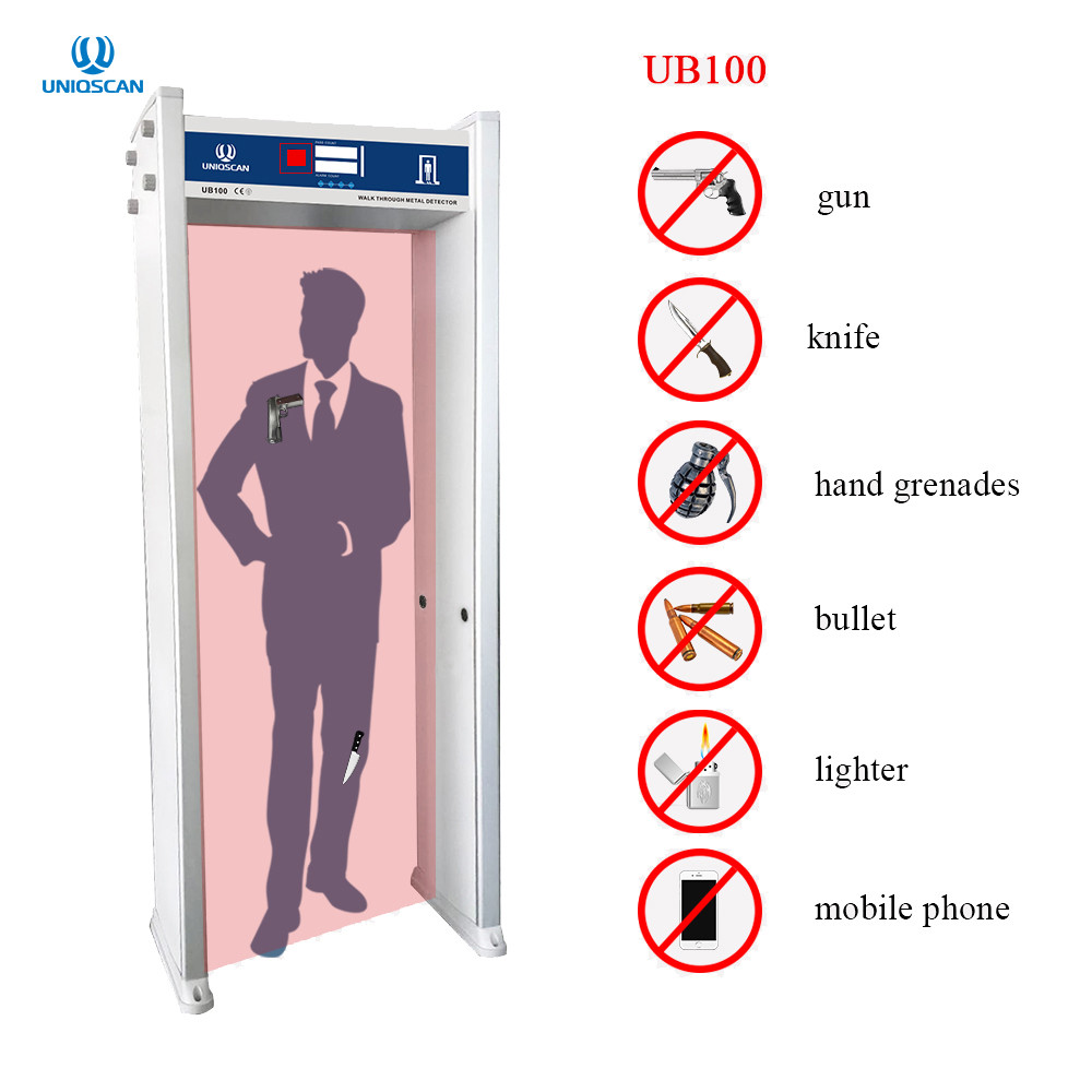 Single Zone 100 Sensitivity 4KHZ Door Frame Metal Detector Gate