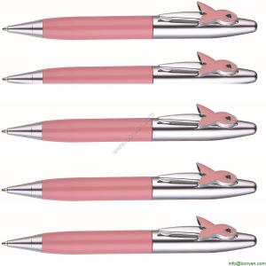 Quality pink woman metal pen for promotional gift wholesale