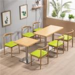 Commercial Restaurant Dining Table And Chairs 130CM 140CM 150CM Single Side