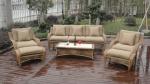6pcs half round rattan sofa set