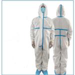 Isolation Disposable Protective Coverall , Protection Chemical Safety Suit