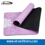 4mm thickness silkscreen printing anti-slip PVC yoga mat