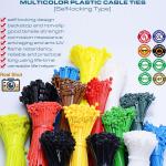 4 Inch Color Plastic Cable Ties 2.5x100mm, Premium Nylon 66 Zip Tie Strap with