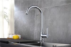 Quality Single Handle Black Basic Kitchen Faucet Sink Taps Chrome Finishing Deck Mounted wholesale