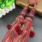 Fashion custom long tassel fringe trimming for curtain attractive tieback