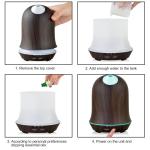 200ml Waterless Auto Off Wood Grain Aromatherapy Diffuser