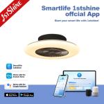 Low Profile 24 Inch Bladeless LED Ceiling Fan For Kids Bedroom