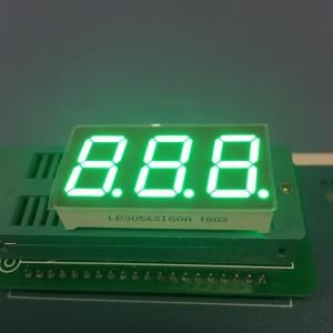 Quality Pure Green 3 Digit Seven Segment LED Display 0.56 &quot; For Instrument Panel wholesale
