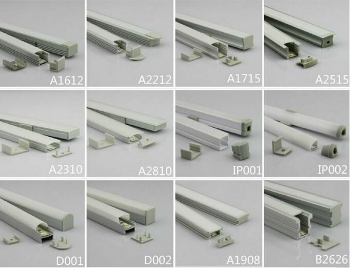 Waterproof 2m length LED aluminum extrusion profiles A2623 for LED Strips for shops stores mall