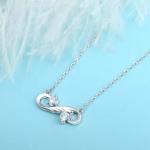 YASVITTI 925 Sterling Silver Infinity Heart Necklace Heart Cubic Zircon Luxury