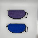 Hard Carabiner Shockproof EVA Zipper Rubber Handle Contrast color Sports glasses