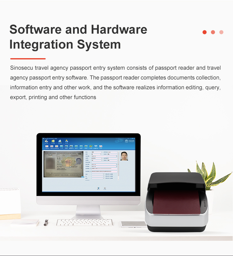 Fast Passport Data Entry with Sinosecu Travel Agency's All-in-One Solution and Reader
