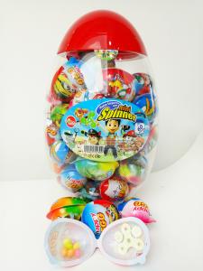 Quality Toy Egg Candy Happy Egg Multi Fruit Flavor Candy Jelly bean With Lovely Mini Spinner Toy candy wholesale
