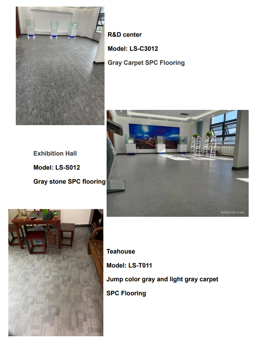 Maple Shadow Anti Slip Wood SPC Flooring 7''X48'' GKBM DP-W82215