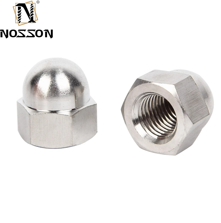 Food Beverage Industry M6 M8 M12 Zinc Plated Carbon Steel Hex Domed Hat Cap Nuts for Construction Applications