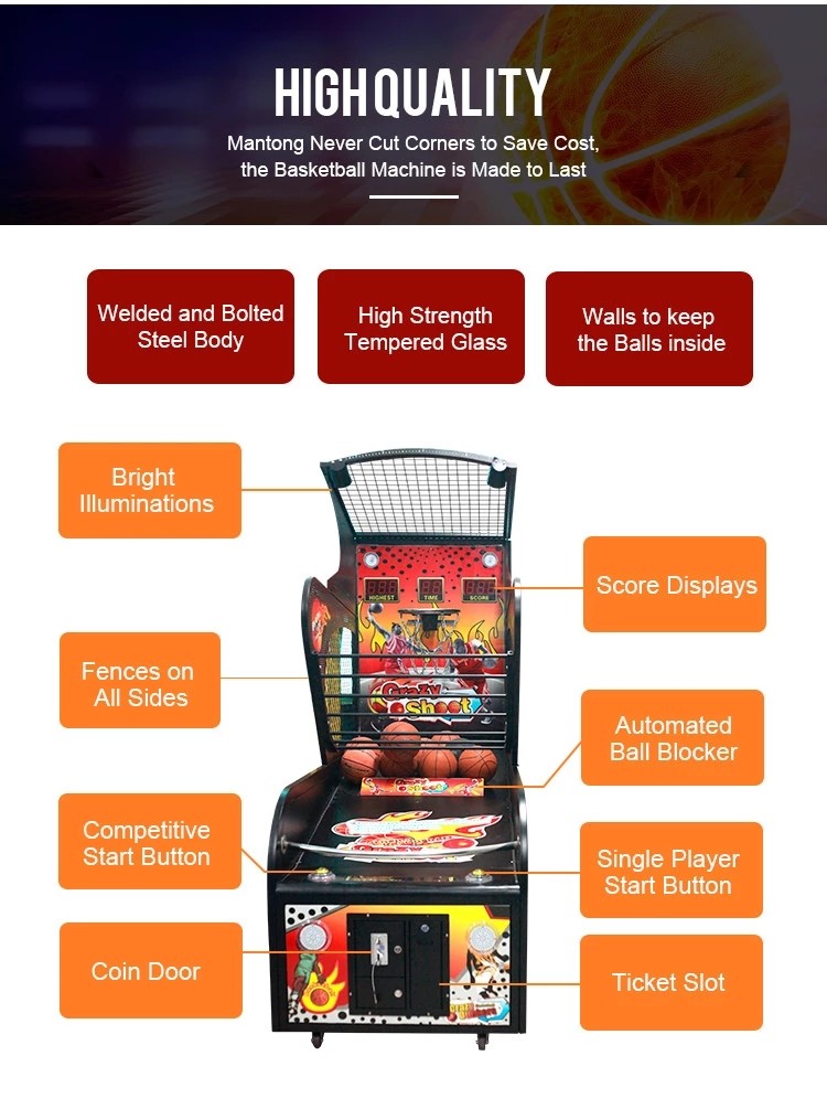 Boxing Luxury Basketball Shooting Game Machine For Amusement Park 1 Year Warranty
