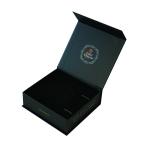 Luxury Black Magnetic Closure Custom Foil Logo Paper Caviar Gift Box Packaging