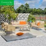 Outdoor Furniture Weaving Sectional Rattan Garden Sofa Set for Hotel Restaurant
