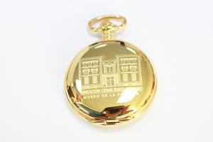 Quality Vintage Large Face Gold Pocket Watches Quartz Stainless Steel Back wholesale