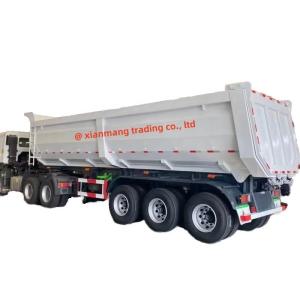 China 3 /4 /5 Tri Axle 35 Cubic Meter 40 Cbm 60 Tons 80ton Heavy duty Dump Truck U-shape Tipper Semi Trailer for Sale on sale