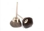 3Mm Shank Steel Wire Cup Brush / Rotary Steel Wire Miniature Cup Brushes 16mm OD
