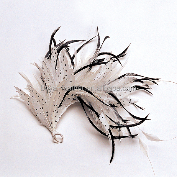 Dyed Goose Feather Flower Mount with Wire Accessory and Shipping via DHL UPS FEDEX EMS TNT