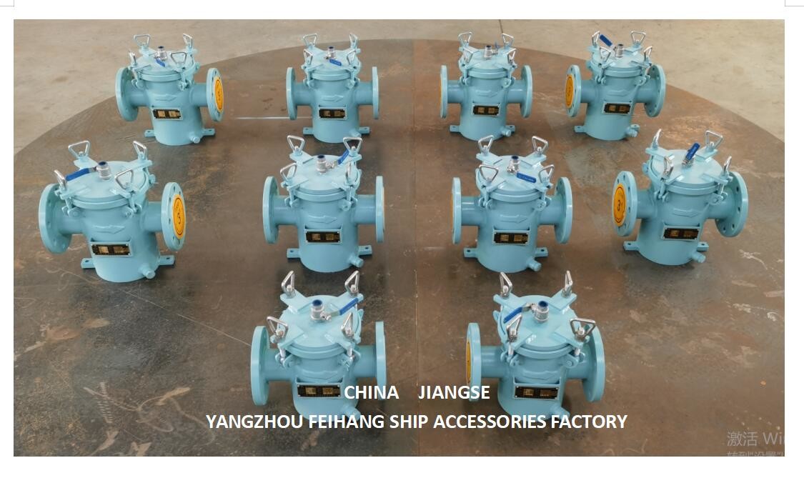 Seawater Suction Filter AS80 CB/T497-2012 Lined With PTFE Body Material: Carbon Steel Filter Cartridge Material: Stainl