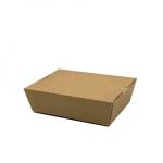 Disposable Paper Take Out Food Containers Microwaveble Folding Natural Kraft