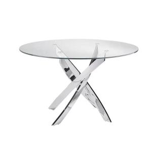 Quality Home Furnishings Glass Dining Room Round Table 115*115*75CM wholesale