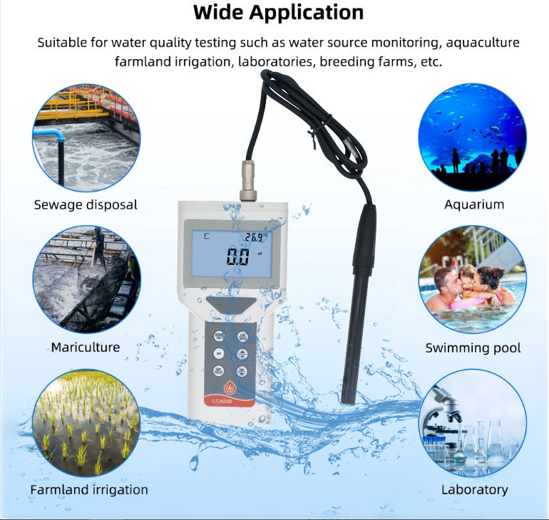 High Precision PH Sensor Handheld Portable Dissolved Oxygen Meter for Aquaculture