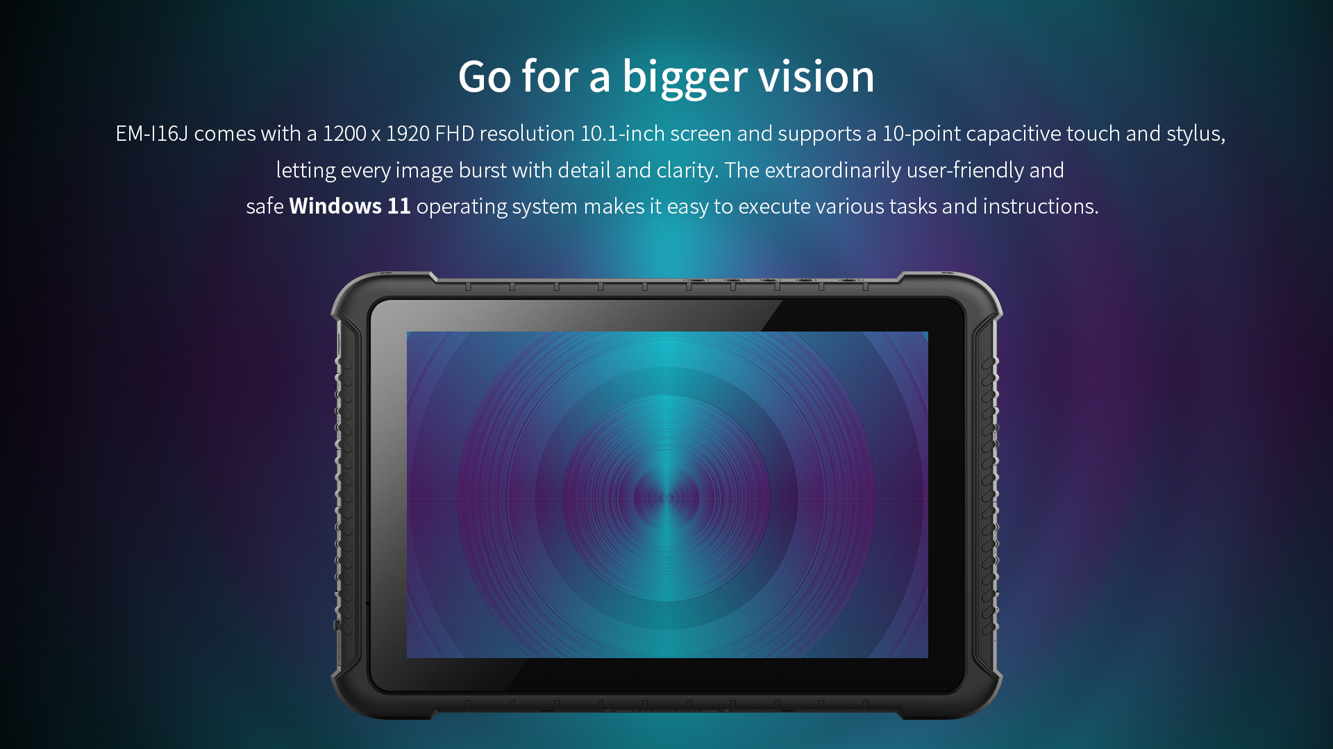 10.1" Rugged Tablet PC with Ethernet Port and Charging Rack 128GB Memory Capacity