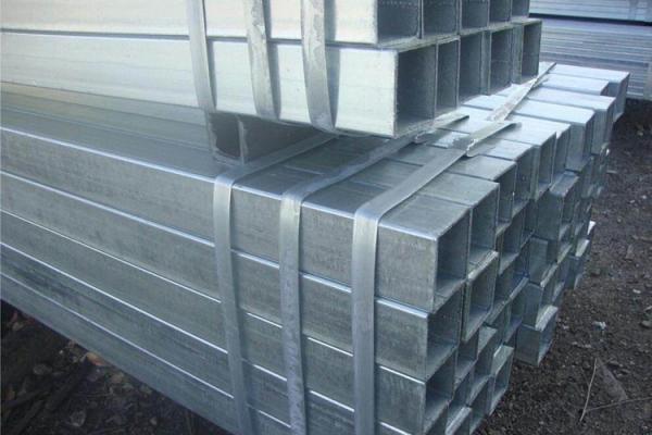 High Toughness Galvanized Steel Square Tubing , Zinc Plating Mild Steel Square