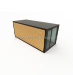Wooden Floor Villa Container Portable Assembly 20 Feet Modular Flat Pack Steel