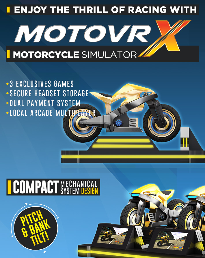 Battle Platform VR Driving Games , 24" Monitor 3pcs Virtual Reality Motorcycle