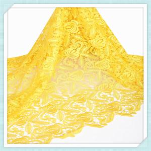 Quality High quality 51&quot;-52&quot; width guipure embroidery lace fabric for wedding/ party/ fashion dres wholesale