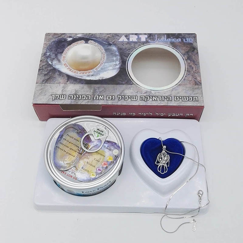 Custom Color Box Natural Love Pearl Necklace Gift Box With can Open Cage Pendant sending to Wife,Girl Friend,Mother ect
