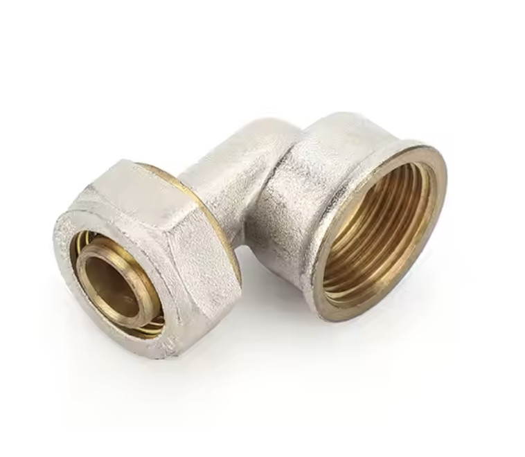 NSF 61 Certified Brass Female Elbow Fittings PEX Fitting 16-32MM Female Thread Elbow PEX Compression Fitting