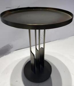 Quality Custom Stainless Steel Hover Round Tray Coffee Table , Black Antique wholesale