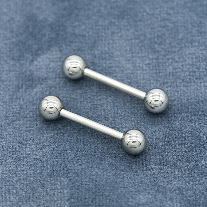 13mm Straight Barbell Nipple Piercing Jewelry 14G 316 Stainless Steel