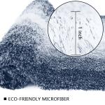 Indigo High Pile Latex Backed Bath Mats Yarn Weight 1200GSM