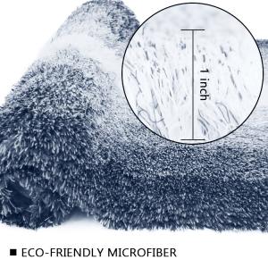 Quality Indigo High Pile Latex Backed Bath Mats Yarn Weight 1200GSM wholesale