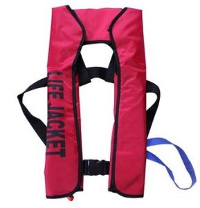 Quality Red Color Inflatable Life Jackets , Protective Self Inflating Life Vest wholesale