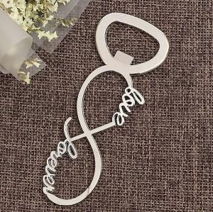 Quality Cool Innovative wholesale wedding favor, fancy gift, die casting zinc alloy silver plating Love beer bottle opener wholesale