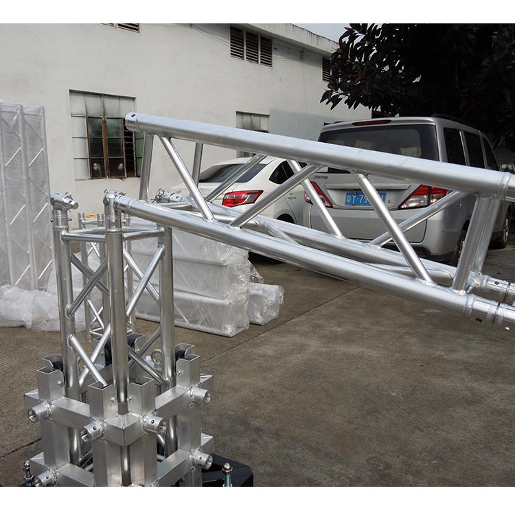 Customized F34 Aluminum Square Truss Segment with 15-18 Degree Hardness and OEM Main Tube
