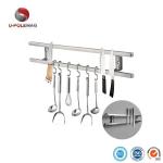 304 Stainless Steel Magnetic Knife Bar Rack with 6 Hooks and Ferrite Magnet Type