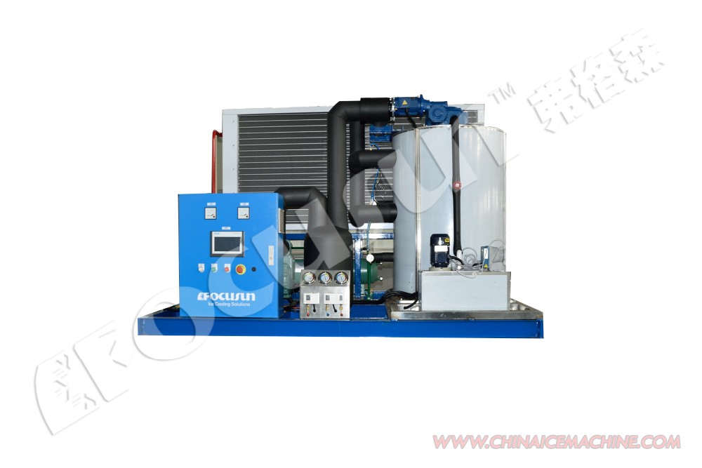 5 Ton Fresh Water Flake Ice Machine with Big Ice Size 40*40mm and PLC Core Components
